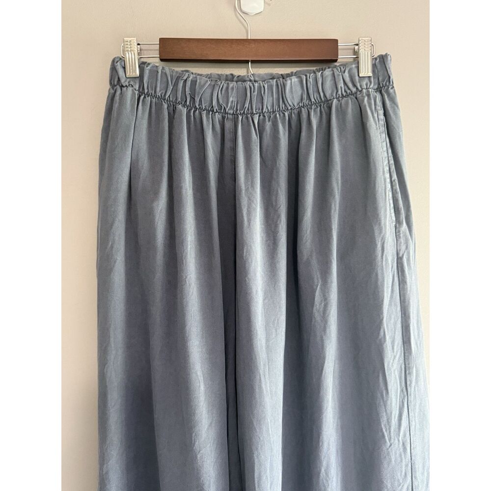 Bryn Walker 100% Tencel Flood Pant Wide Leg Pocket Lagenlook Boho Chic Beach Med - Picture 4 of 15